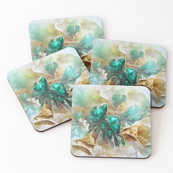 Item preview, Emerald and Gold Forest Cluster Abstract designed and sold by Roguejackalope.