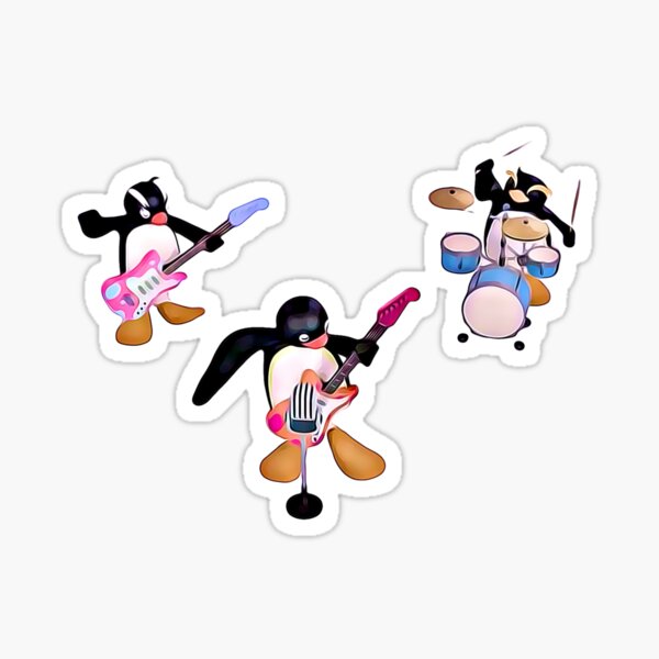 Vista previa del artículo con la obra «banda de rock pingu noot noot», diseñado y vendido por Legendary-stuff.