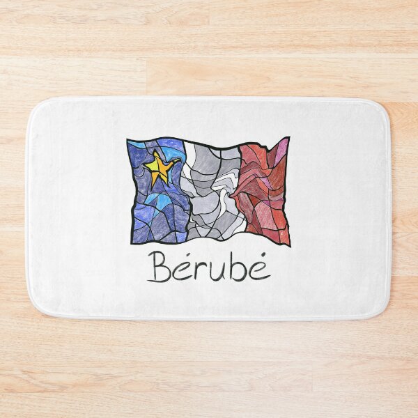 Item preview, Acadian Flag pastel liquid mosaic Bérubé  - Drapeau acadien mosaïque liquide pastel vitrail Bérubé designed and sold by ColoursOfFrance.