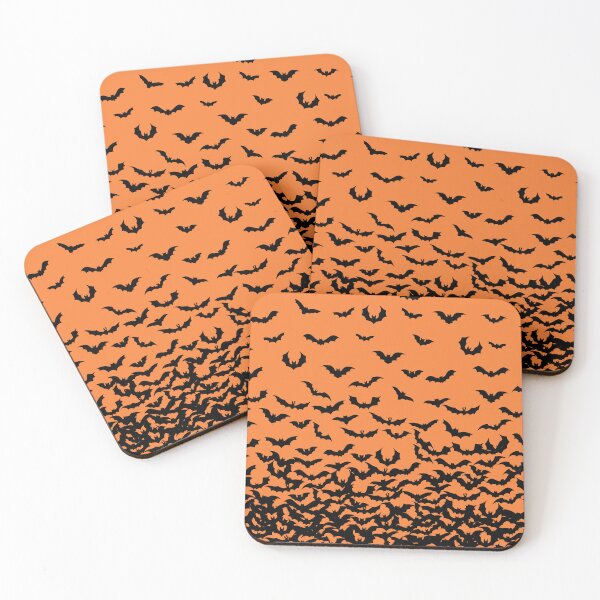 Item preview, Bats on Bright Orange Print, Bat Design, Bat Print, Halloween Print, I love Bats Print designed and sold by PinHookPrincess.