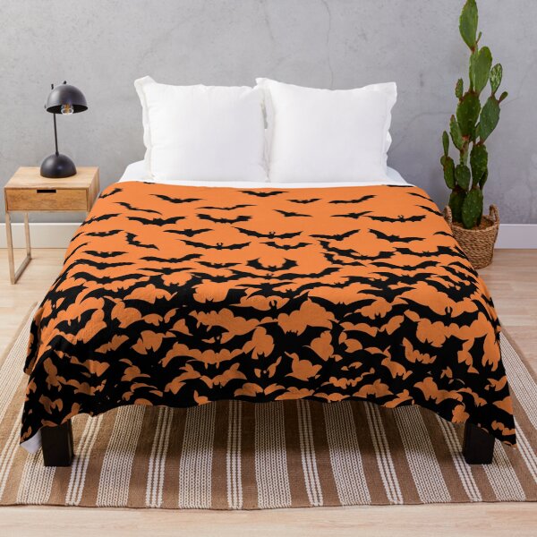 Item preview, Bats on Bright Orange Print, Bat Design, Bat Print, Halloween Print, I love Bats Print designed and sold by PinHookPrincess.