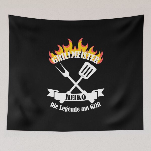 Item preview, Grill master Heiko first name last man gift designed and sold by JanooFactory.