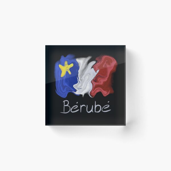 Item preview, Acadian Flag pastel liquid Bérubé  - Drapeau acadien liquide pastel Bérubé designed and sold by ColoursOfFrance.