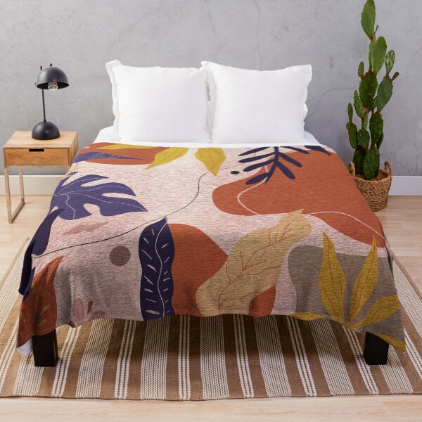Item preview, Earthtone Pastel Floral Pattern with Monstera Leaves designed and sold by SoccaTamam.