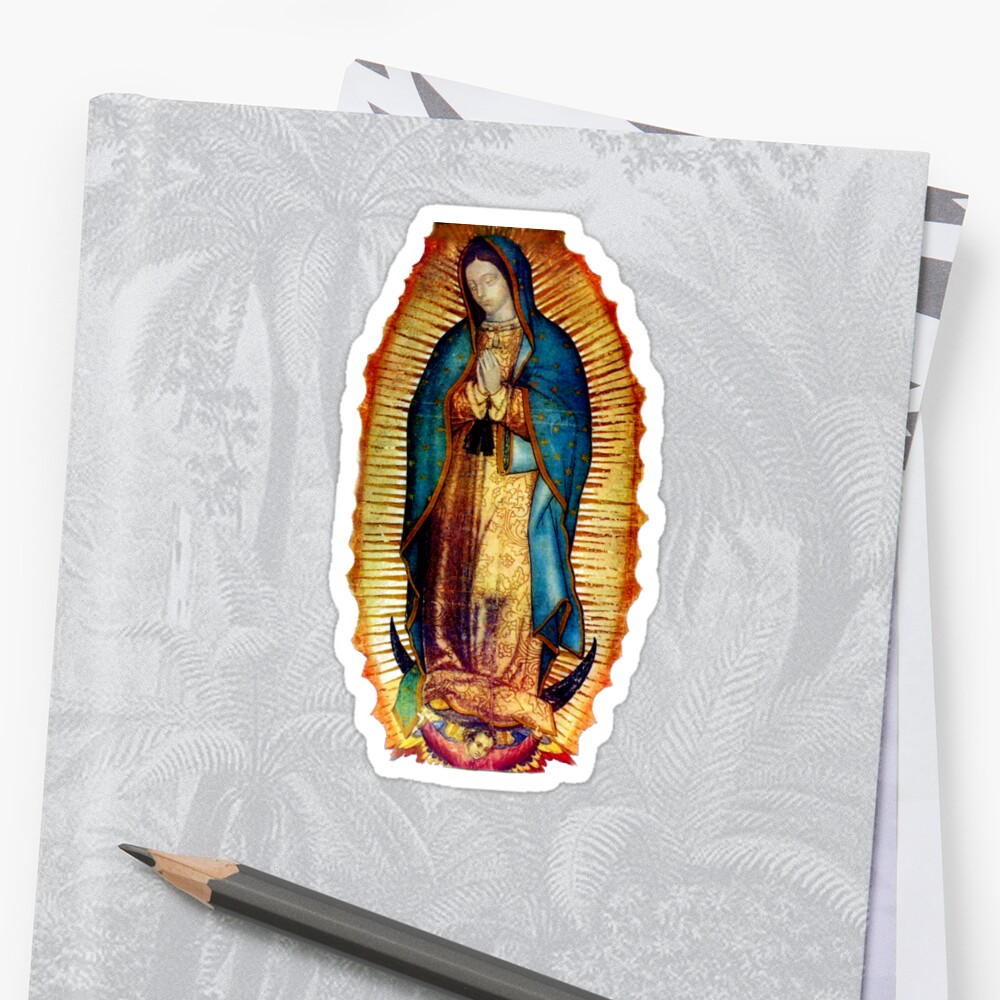 our-lady-of-guadalupe-tilma-replica-sticker-by-hispanicworld-redbubble