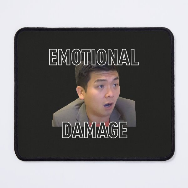 Item preview, Emotional Damage! 2022 Trendy Funny Meme (Black BG) designed and sold by FilipeFerreira.