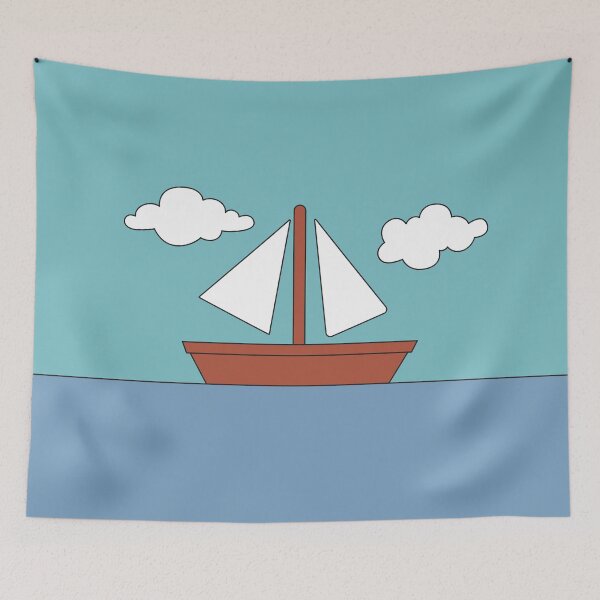 Item preview, Living room boat painting designed and sold by FanaToonic.