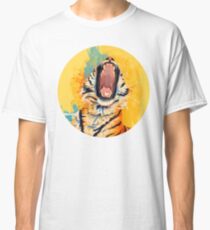 Wild Yawn - Tiger portrait, colorful tiger, animal illustration Classic T-Shirt
