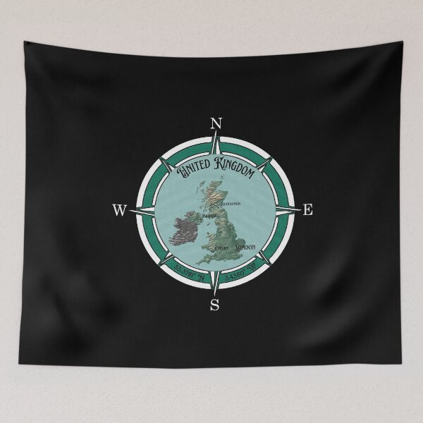 Item preview, United Kingdom Compass Map designed and sold by Suzielie.