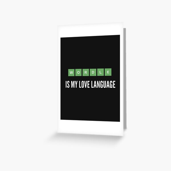 Vista previa del artículo con la obra «Wordle es mi lenguaje de amor Gráfico simple», diseñado y vendido por babyleafshop.