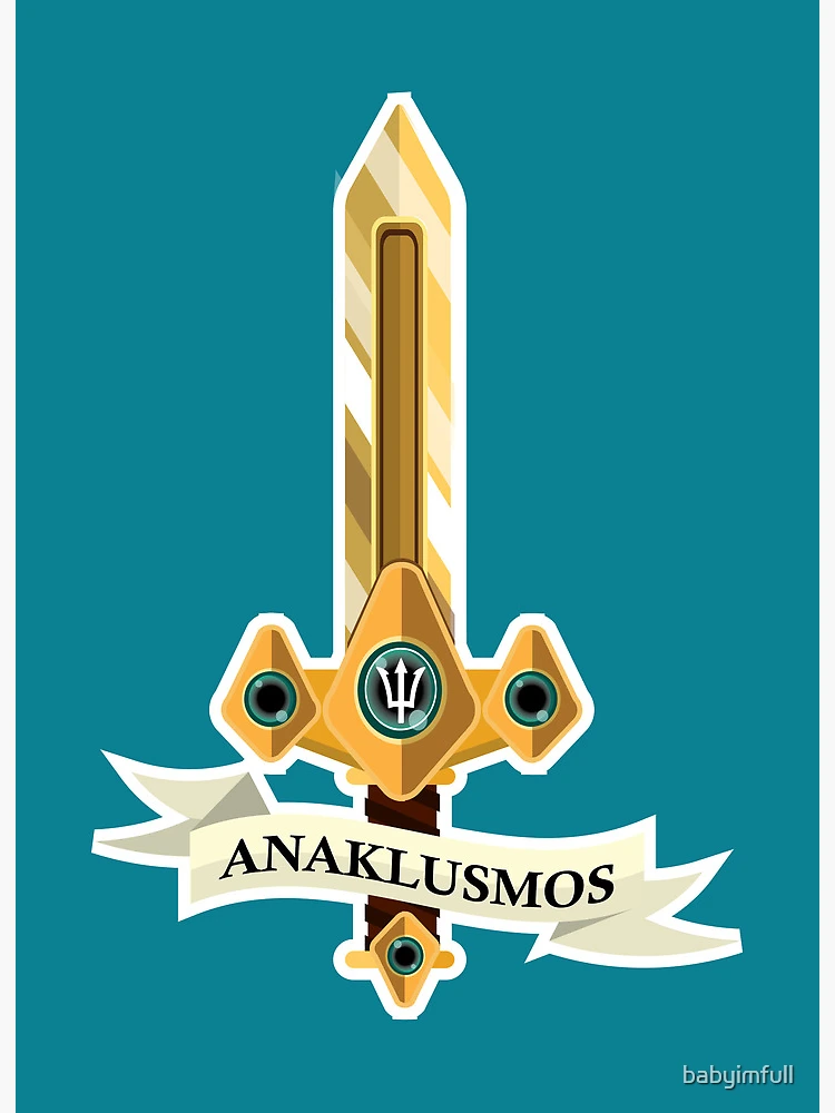 Anaklusmos AKA Riptide AKA percy jackson sword Art Board Print for Sale by  SimplyHilarious