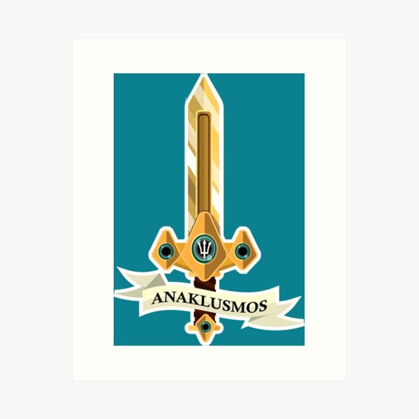 Anaklusmos AKA Riptide AKA percy jackson sword Art Board Print for Sale by  SimplyHilarious