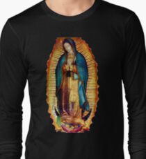 Our Lady of Guadalupe Tilma Replica Long Sleeve T-Shirt
