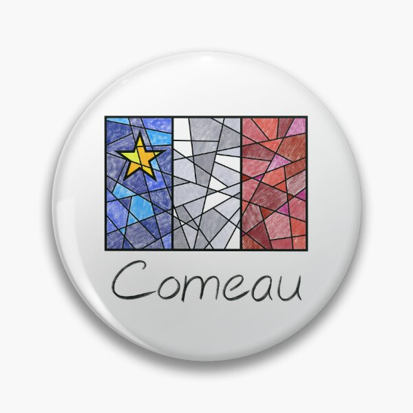 Item preview, Acadian Flag pastel mosaic Comeau - Drapeau acadien mosaïque pastel vitrail Comeau designed and sold by ColoursOfFrance.