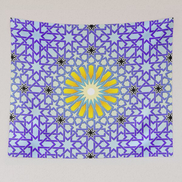 Item preview, Moroccan Star Temple Art - Black Stars designed and sold by kernowerno.