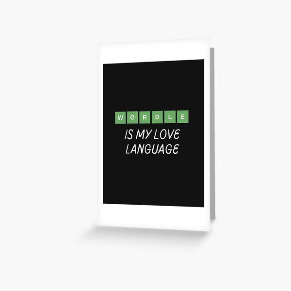 Vista previa del artículo con la obra «Wordle es mi lenguaje de amor Gráfico simple», diseñado y vendido por babyleafshop.