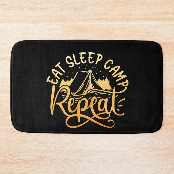 Item preview,  eat sleep camp repeat, humor camper gift designed and sold by lapolonaise.