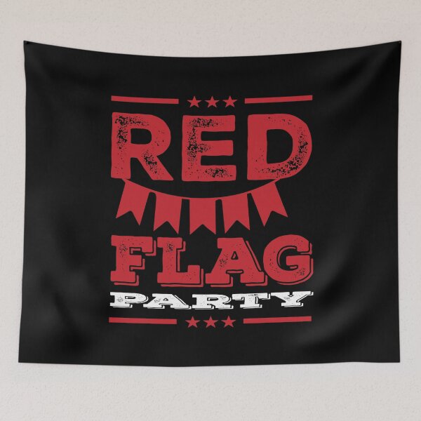 Item preview, red flag party designed and sold by Artsy Aura ⭐⭐⭐⭐⭐  .