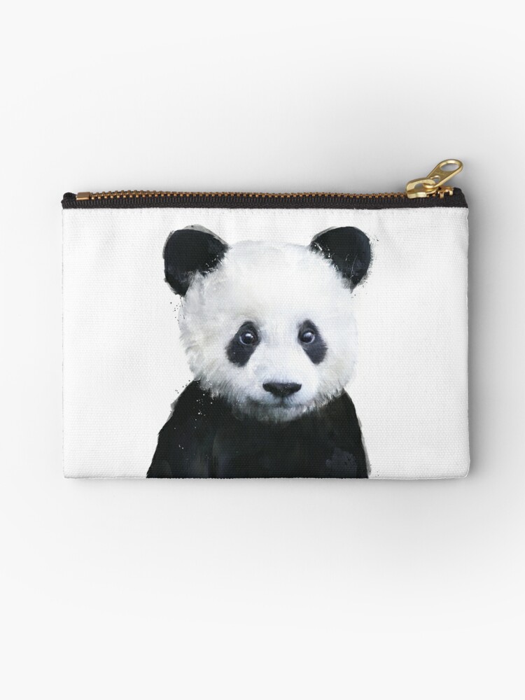 Zipper Pouch, Little Panda designed and sold by Amy Hamilton