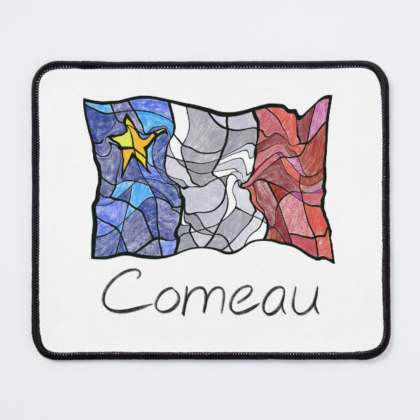 Item preview, Acadian Flag pastel liquid mosaic Comeau - Drapeau acadien mosaïque liquide pastel vitrail Comeau designed and sold by ColoursOfFrance.