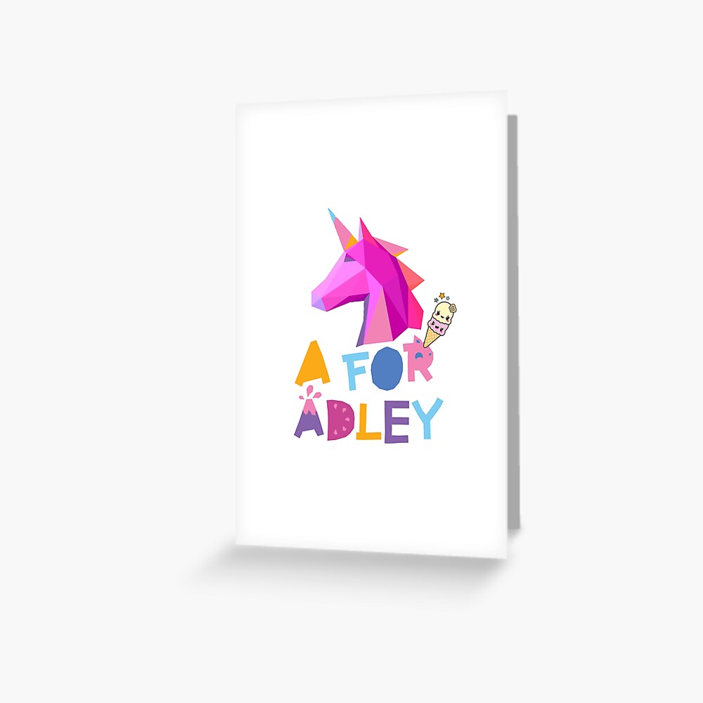 A Is For Adley Logo Greeting Card By Louisa Johnson Redbubble 