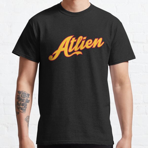 Atlien Script - Yellow & Red on Black Classic T-Shirt