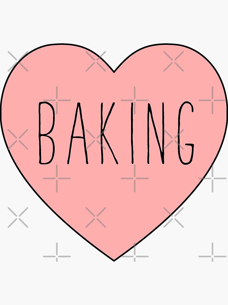 "I Love Baking Heart" Sticker for Sale by thepinecones Redbubble
