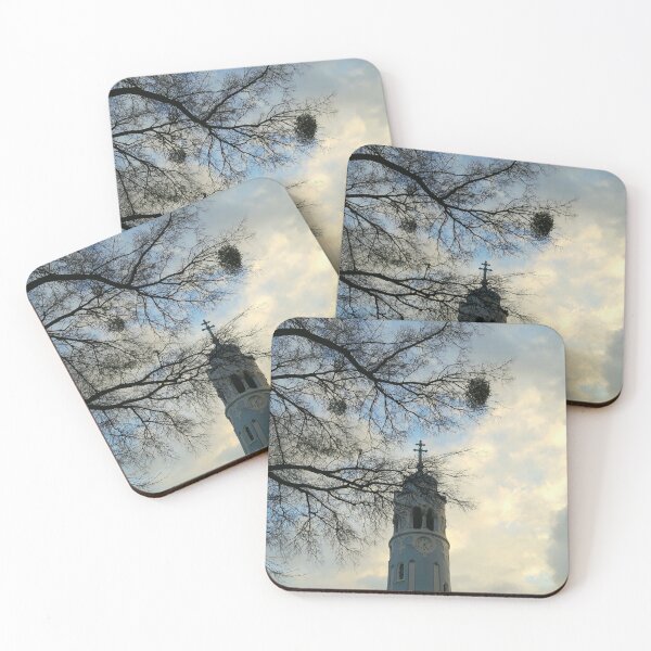 Item preview, Blue Church (St Elizabeth's) in Bratislava, bare branches and crow's nests designed and sold by icomeinpeace2.