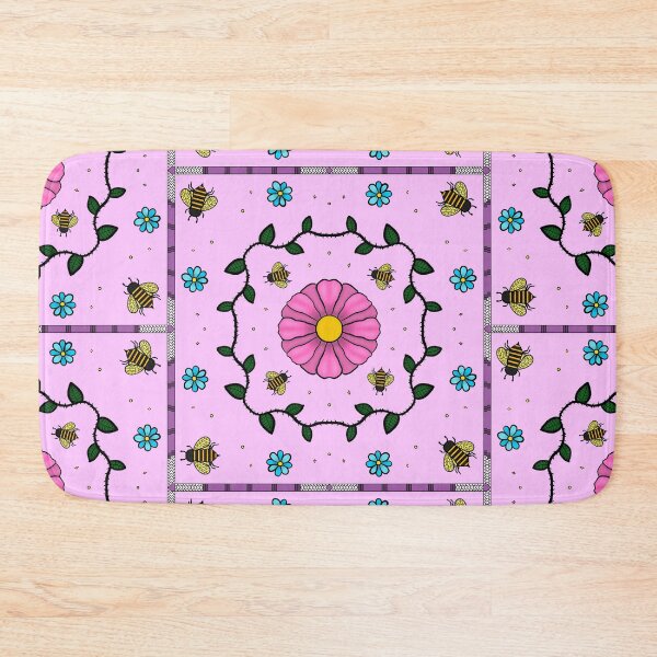 Item preview, Floral Honeybee Tile designed and sold by Xernition.