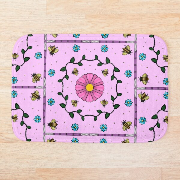 Item preview, Floral Honeybee Tile designed and sold by Xernition.