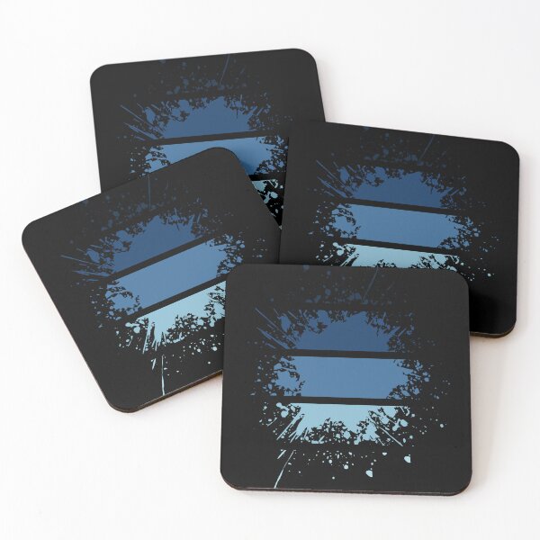 Item preview, Different Paint Splashes - Stripes Shades of blue - S13 designed and sold by AlfabetDesign.