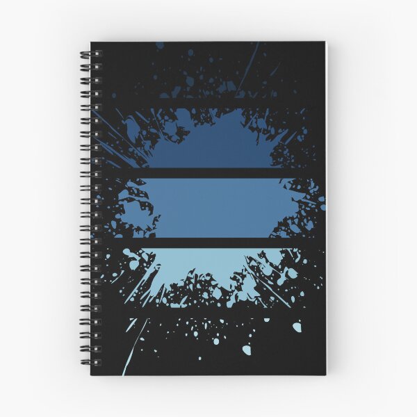 Item preview, Different Paint Splashes - Stripes Shades of blue - S13 designed and sold by AlfabetDesign.