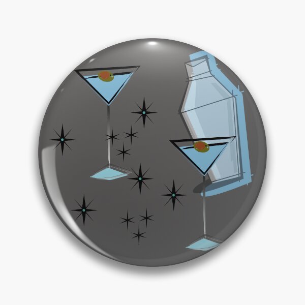Item preview, Martini Cocktails Adorned with Starbursts in Fifties Fashion designed and sold by LisWilliams.