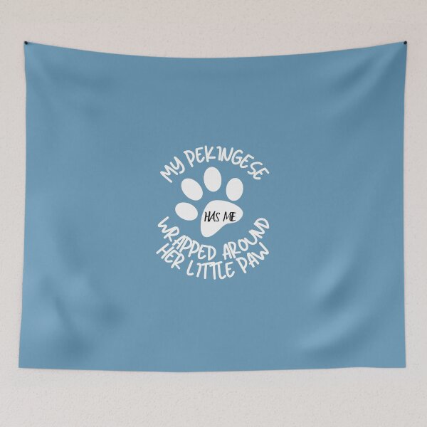 Item preview, Wrapped Around Her Paw - Pekingese Dog Lover Fun Graphic - Fun Pekingese Gifts Classic T-Shirt designed and sold by PDesigns69.