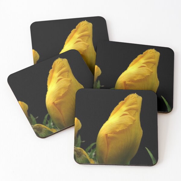 Item preview, Yellow Iris Bud on Black designed and sold by GladBlackLamb.