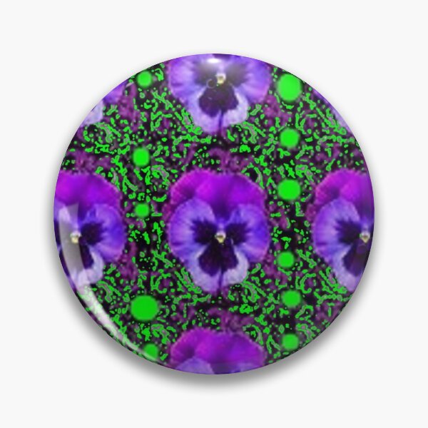 Item preview,  SPRING PURPLE PANSIES TEAL MODERN ART   designed and sold by sharlesart.