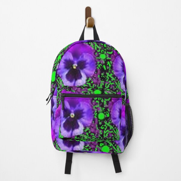 Item preview, SPRING PURPLE PANSIES TEAL MODERN ART designed and sold by sharlesart.