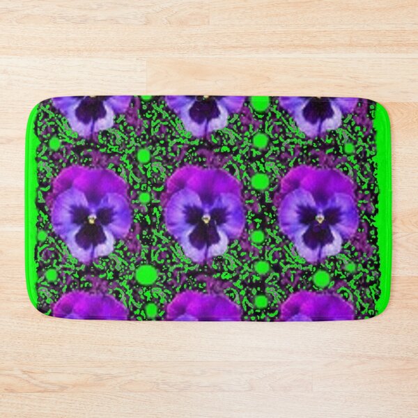 Item preview,  SPRING PURPLE PANSIES TEAL MODERN ART   designed and sold by sharlesart.