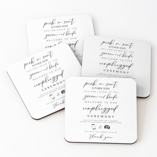 Item preview, Unplugged Ceremony Wedding Sign designed and sold by LeCreateCo.