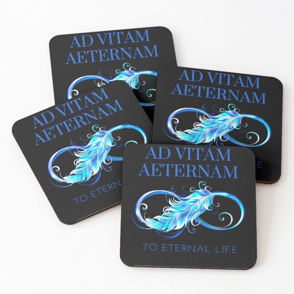 Item preview, Ad Vitam Aeternam - To Eternal Life - Old Latin Phrase With Beautiful Blue Eternity Design designed and sold by WordsOf--Wisdom.