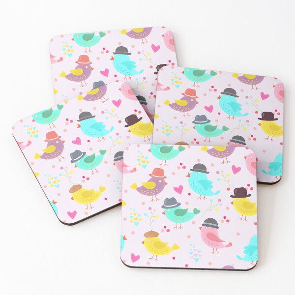 Item preview, Cute Birds with Hat Pattern designed and sold by RyanCaudell.