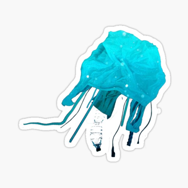 "Trash Bag Jellyfish " Sticker by lunarbub Redbubble