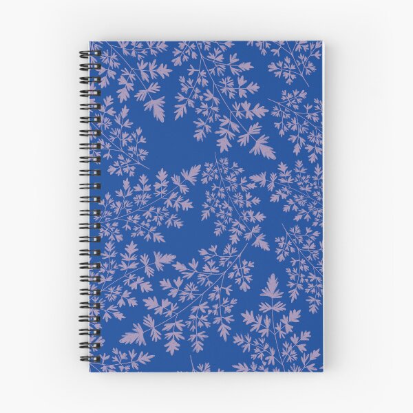 Item preview, Hedgerow ferns in lilac on blue designed and sold by Papergrape.