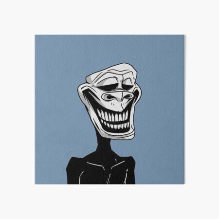 Creepy happy troll face | Art Board Print