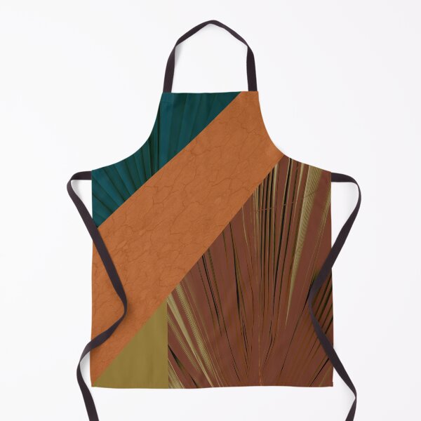 Aperçu de l'œuvre Abstrait Botanique Feuilles Nature Artwork Teal et Bittersweet créée et vendue par Itaya Art.