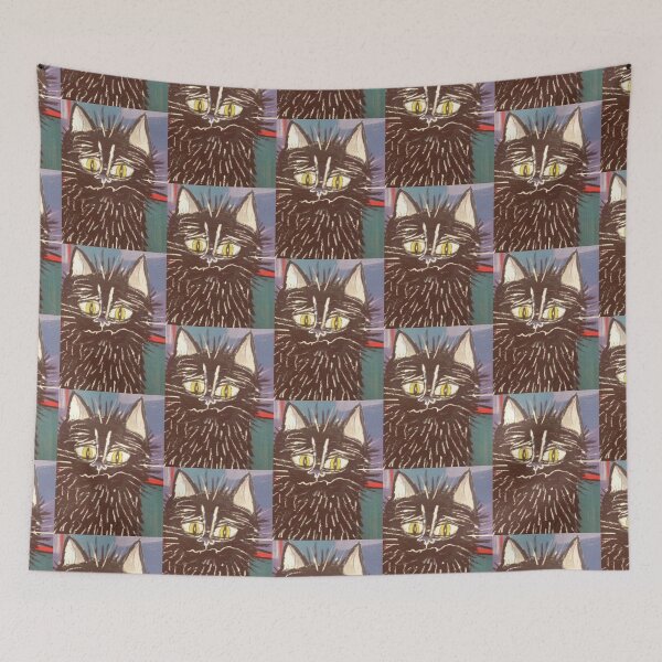 Item preview, Wired, Crazy Black Cat designed and sold by Connie Carroll.