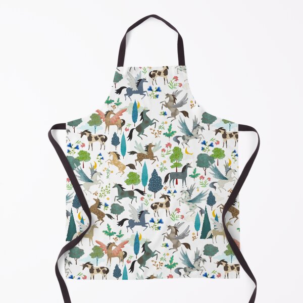 Item preview, Enchanted Unicorn Garden on a white background designed and sold by Silver Steer Design.