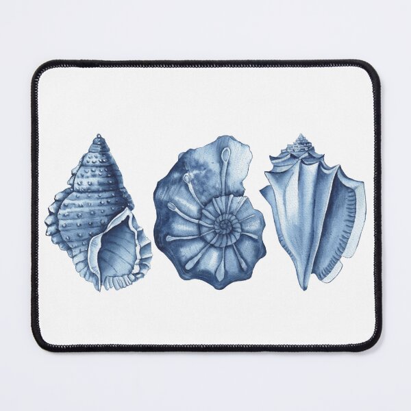 Item preview, Blue watercolor seashells designed and sold by InnaPatiutko.