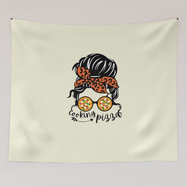 Item preview, cooking pizza Life Messy Bun Sunglasses Bandana Mother’s Day designed and sold by salahnewdesign.