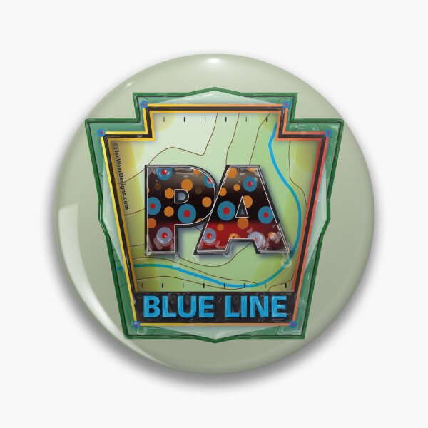 Item preview, PA Blue Line Native Brook Trout Badge designed and sold by fishweardesigns.